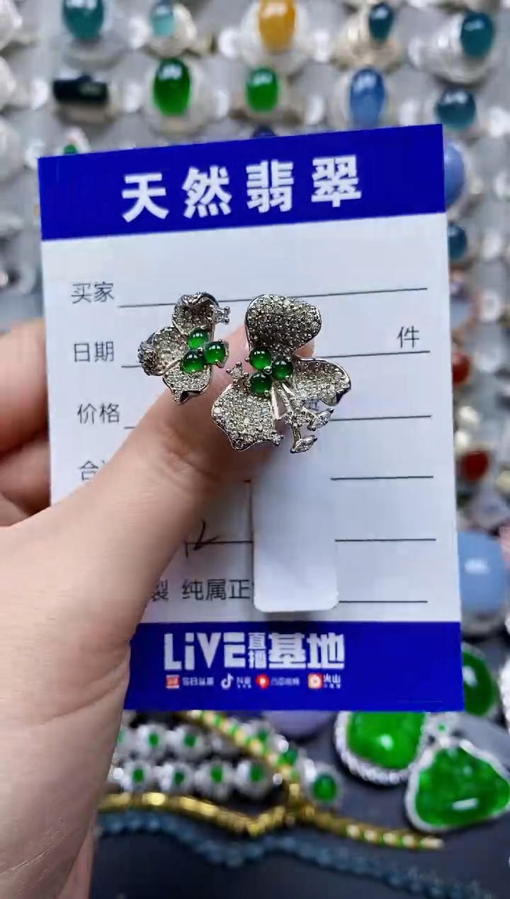 【闪购商品】翡翠戒指银S925镶嵌0412