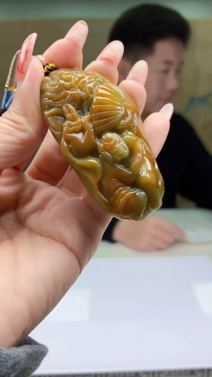 【闪购商品】定制翡翠未镶嵌4917ty-毛货挂件132