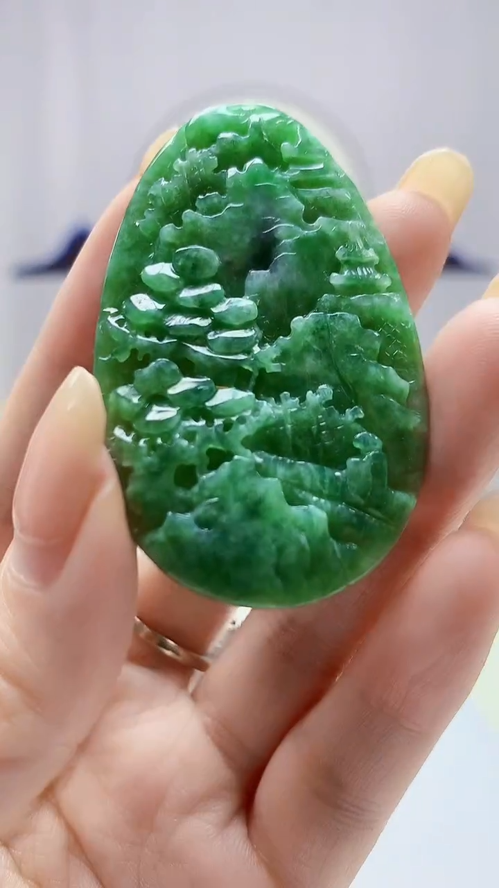 定制翡翠未镶嵌0405DD-毛货挂件99