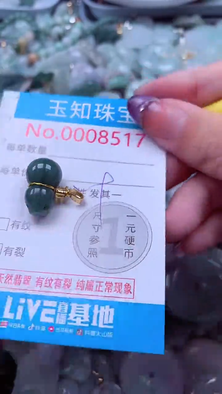 翡翠未镶嵌吊坠(不含链)8517