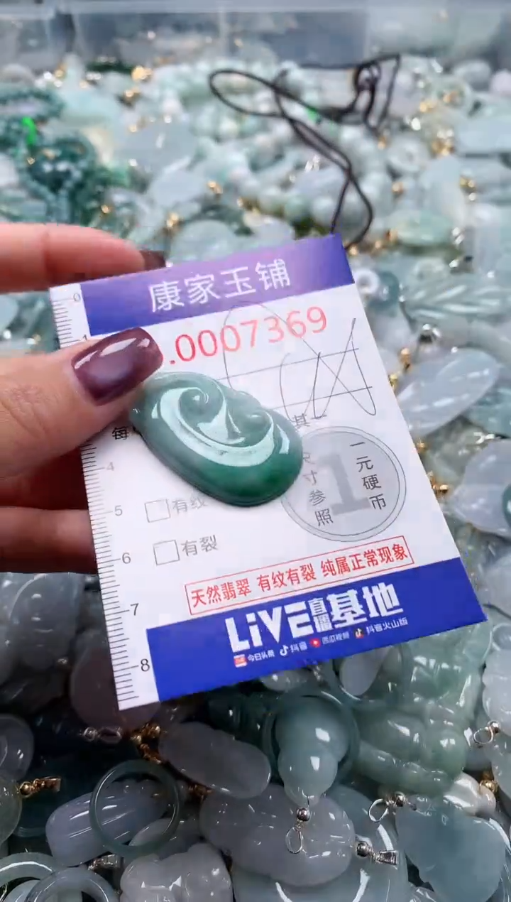 翡翠未镶嵌吊坠(不含链)7369