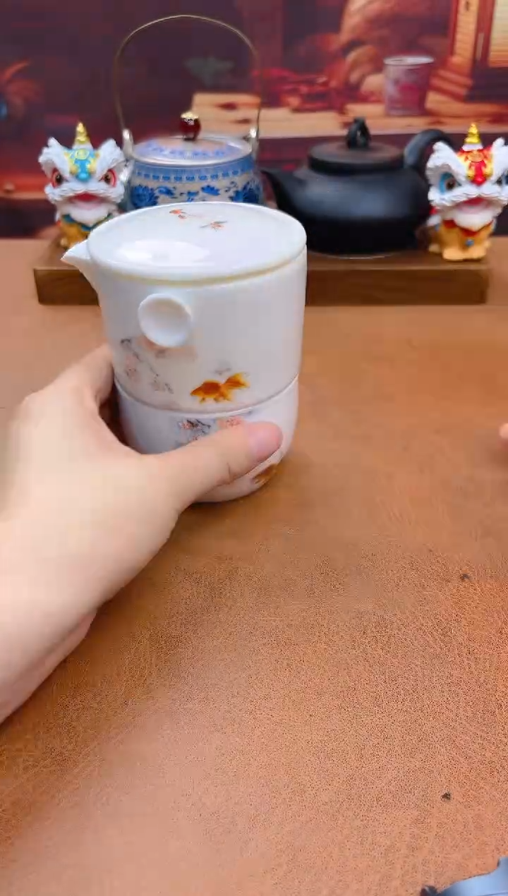 陶瓷茶具摆件旅行套组