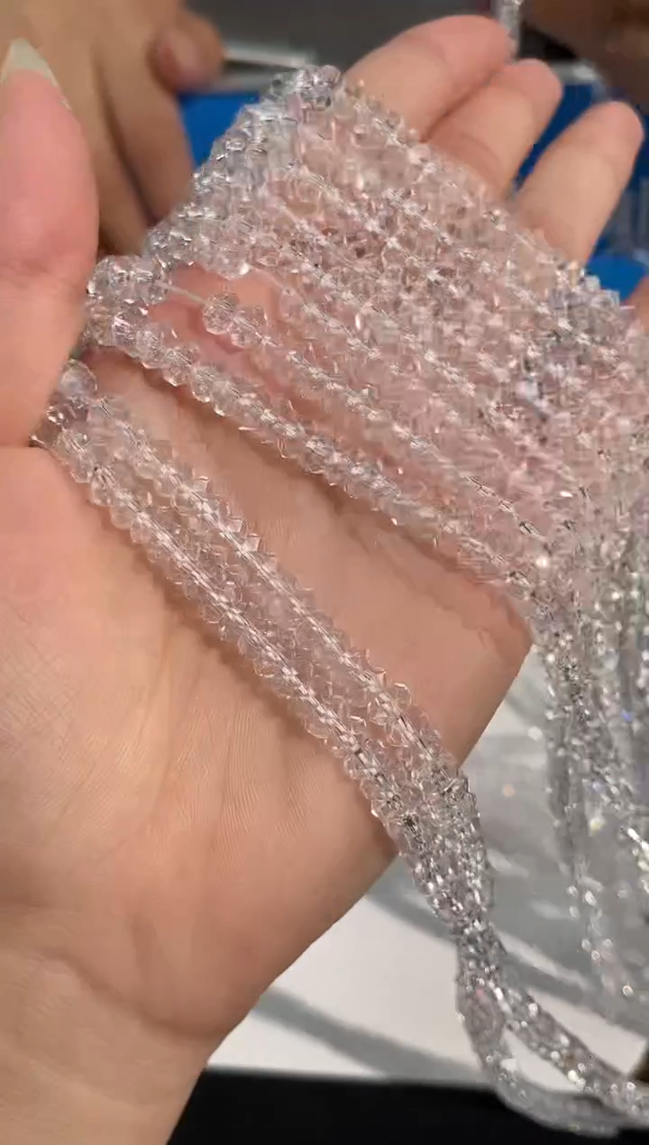 未镶嵌手链水晶3号白水晶半成品盘珠6mm