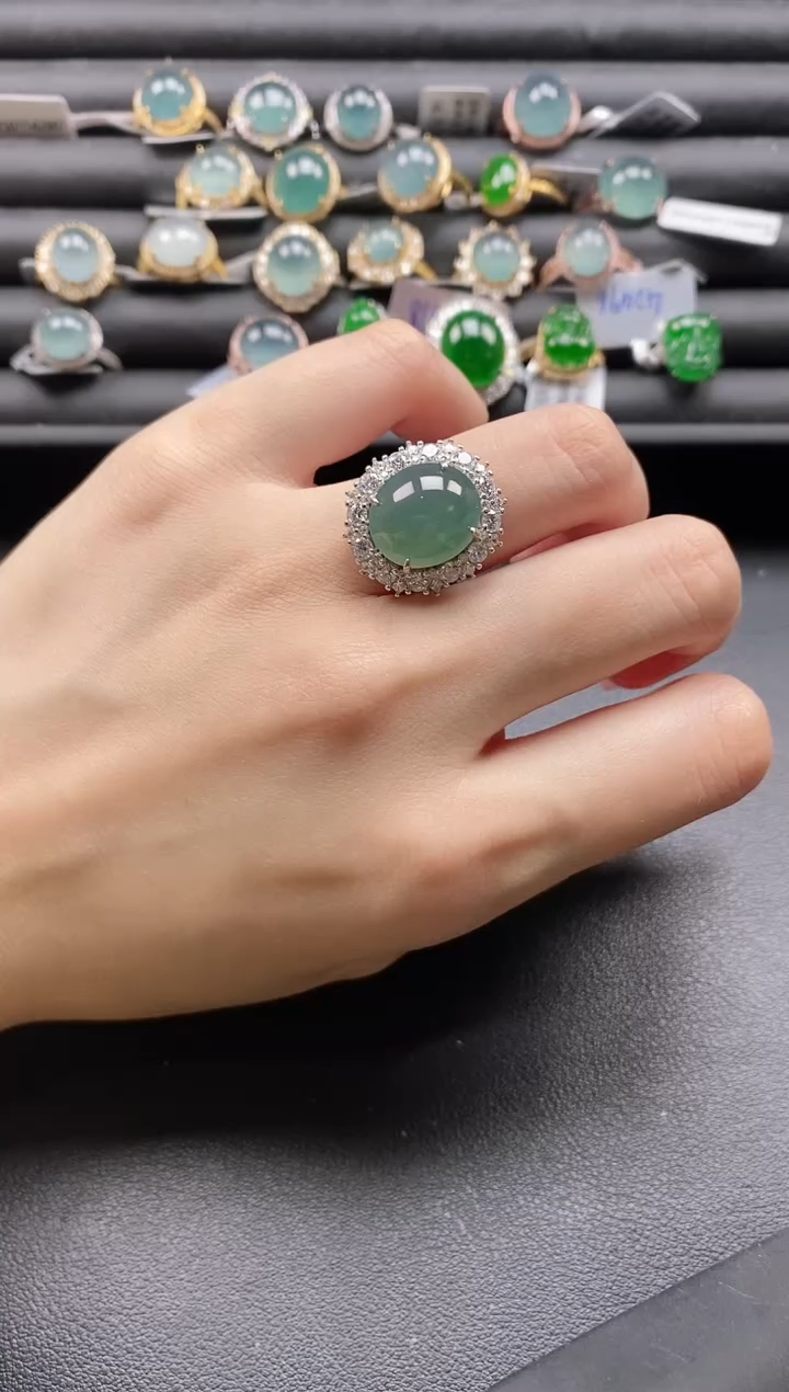 【闪购商品】翡翠戒指银S925镶嵌1111