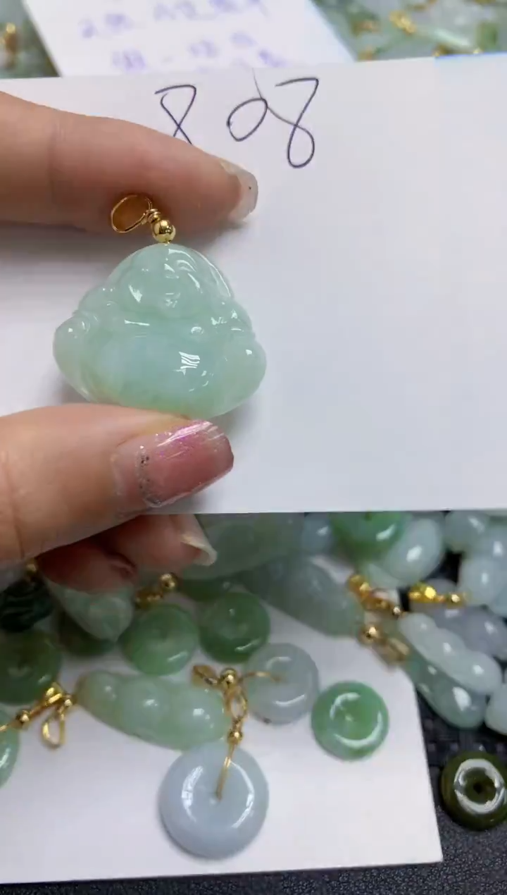 【闪购商品】翡翠颈饰合金天然翡翠A货