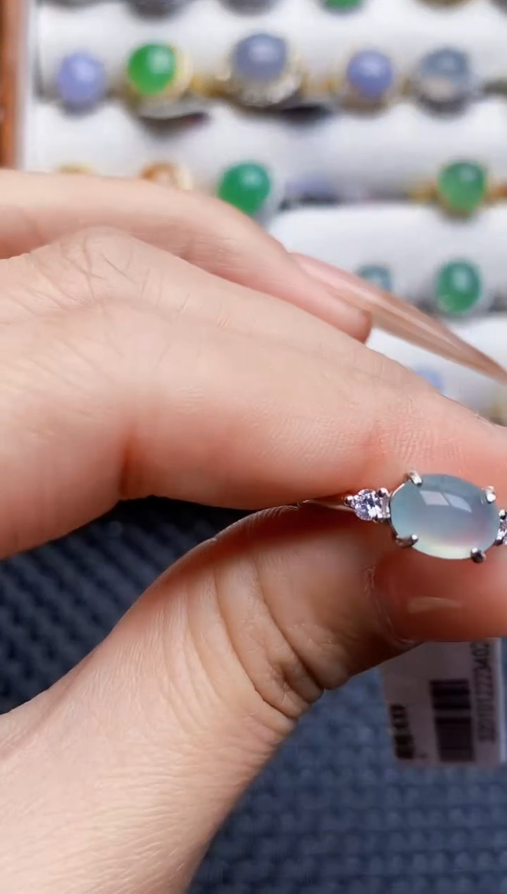 银S925镶嵌戒指翡翠1251