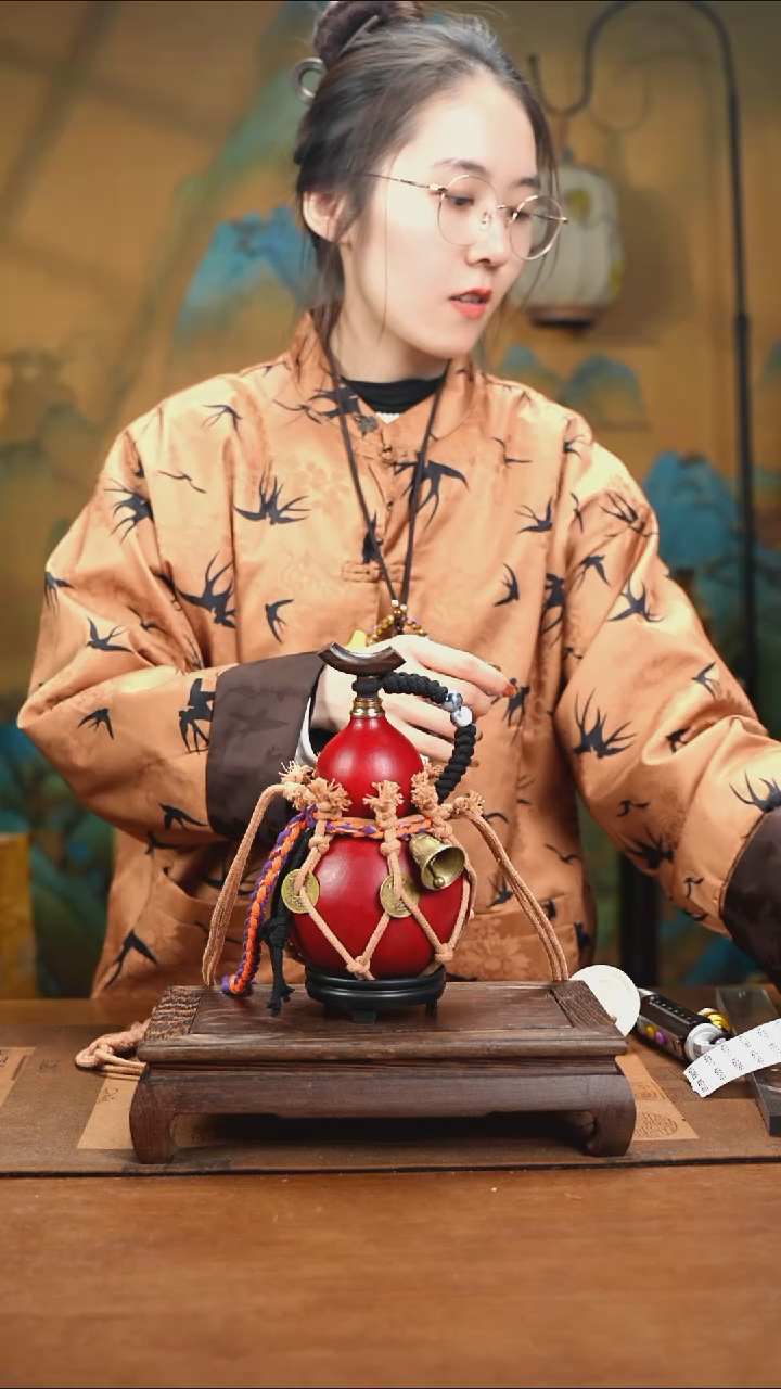 芊*.XG062网兜款大漆酒葫芦（现货现发）