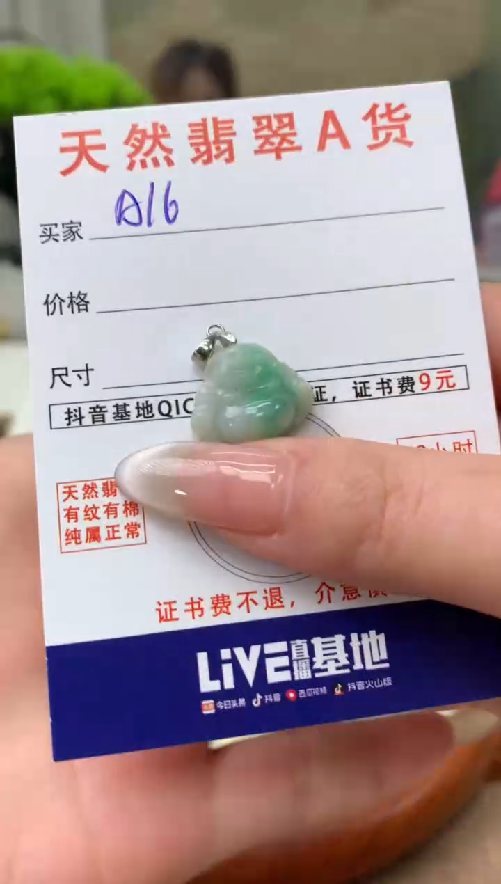 【闪购商品】翡翠颈饰未镶嵌天然A货翡翠挂件 