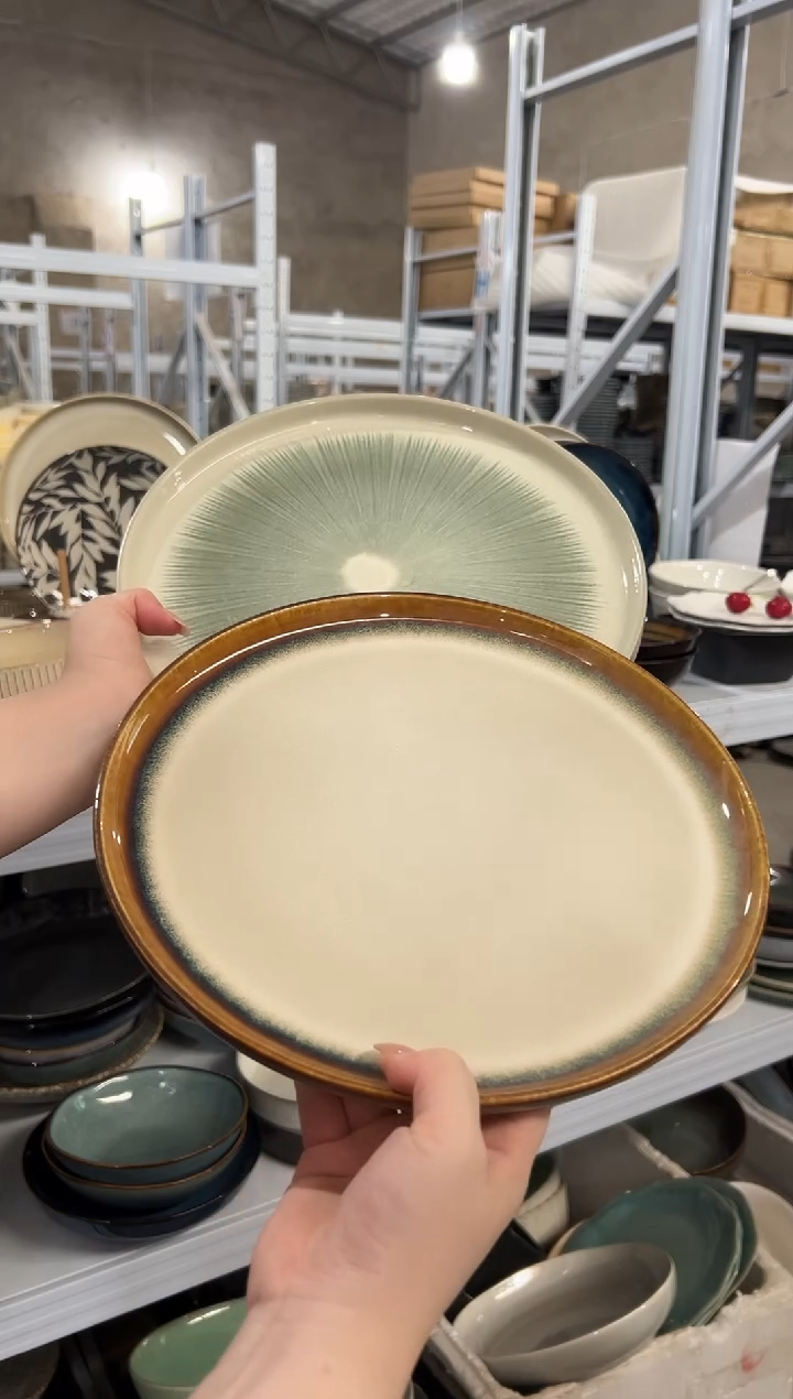 陶瓷外贸尾货瑕疵满20包邮X2大盘