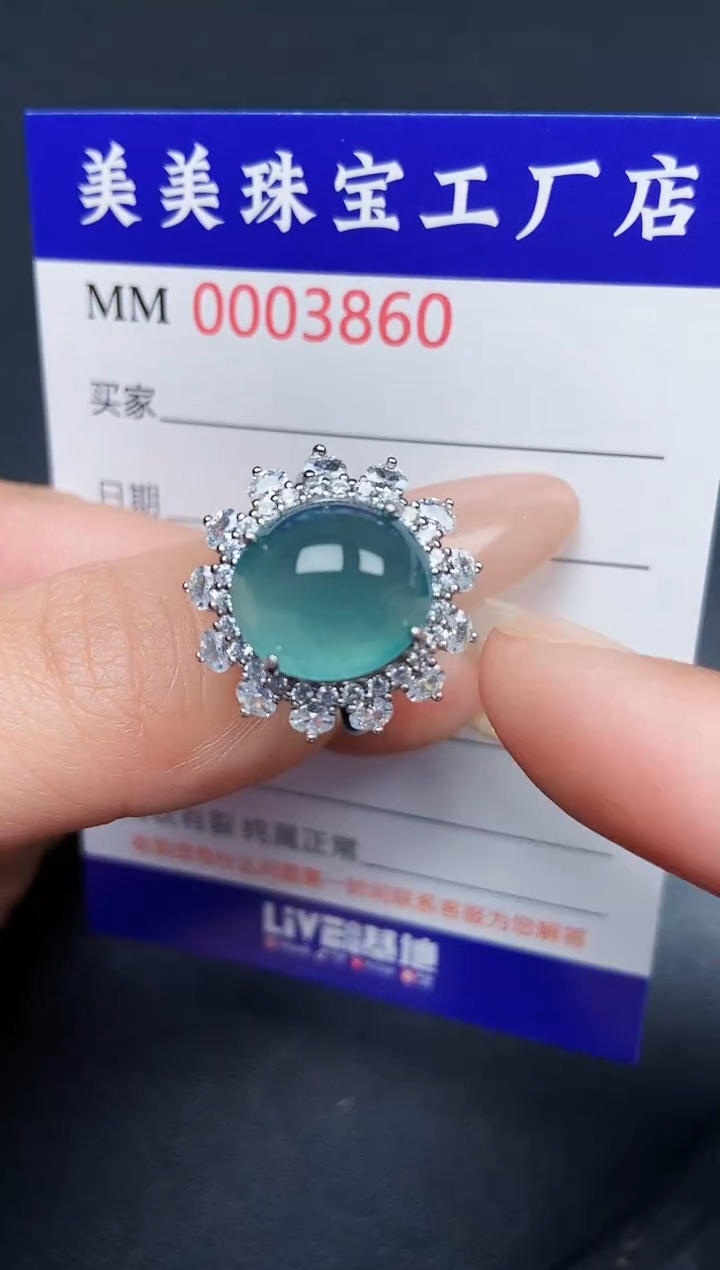 【闪购商品】翡翠颈饰银S925镶嵌3860