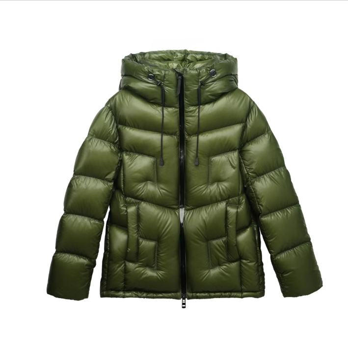 【90白鸭绒】2025年冬季短款时尚保暖连帽极简风羽绒服加厚情侣外套