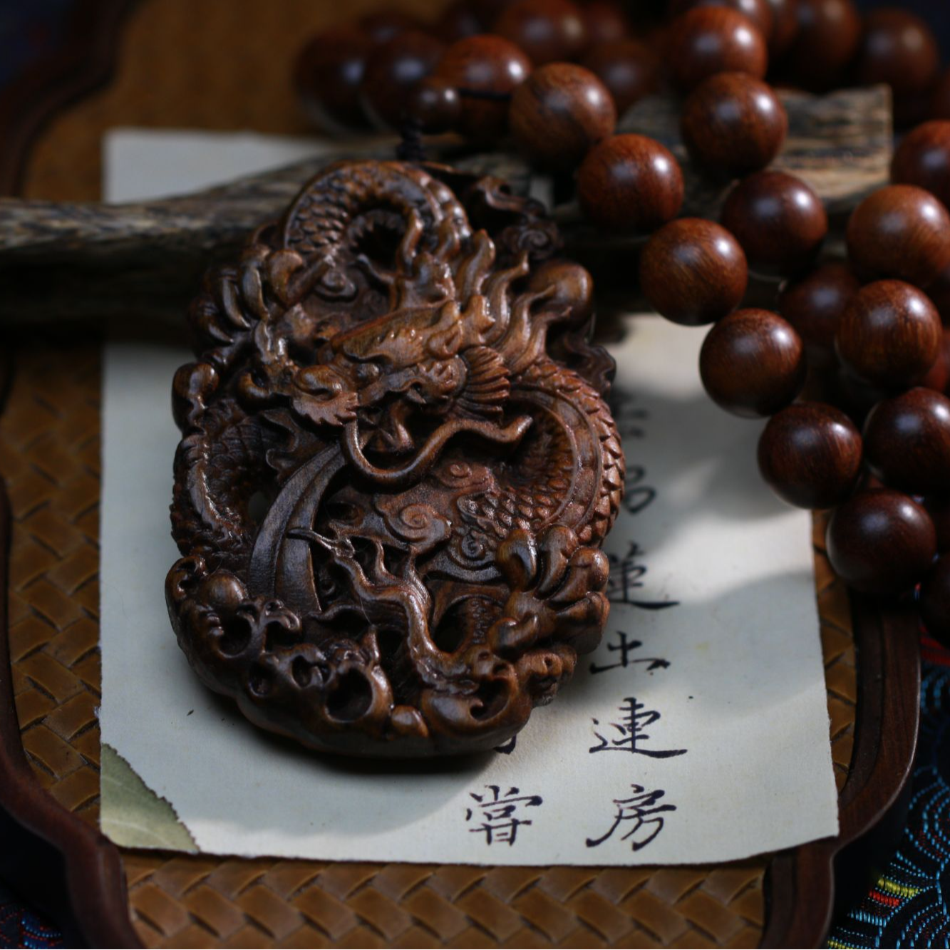 【曹总文玩】沉香木串（多样性发其一)CX131