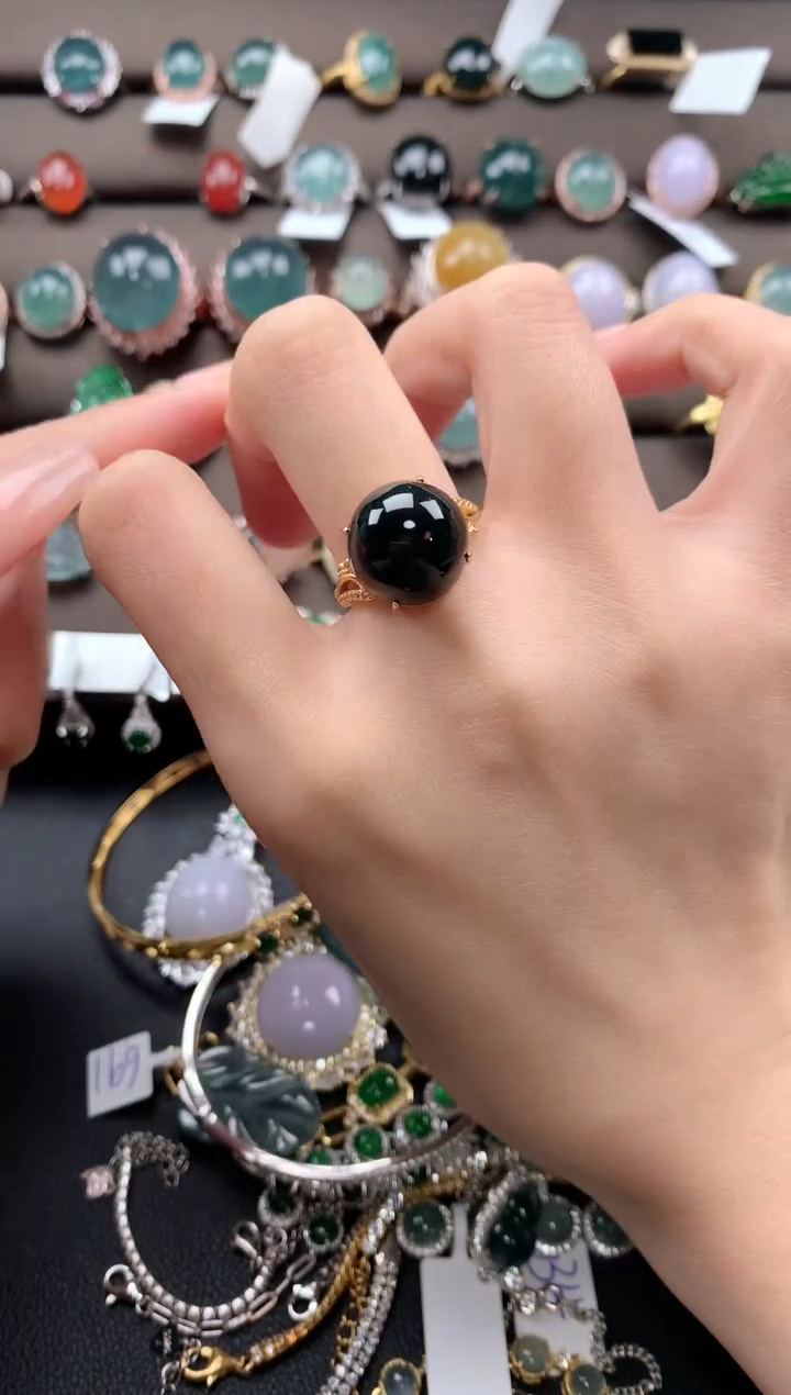 【闪购商品】翡翠戒指银S925镶嵌4324324