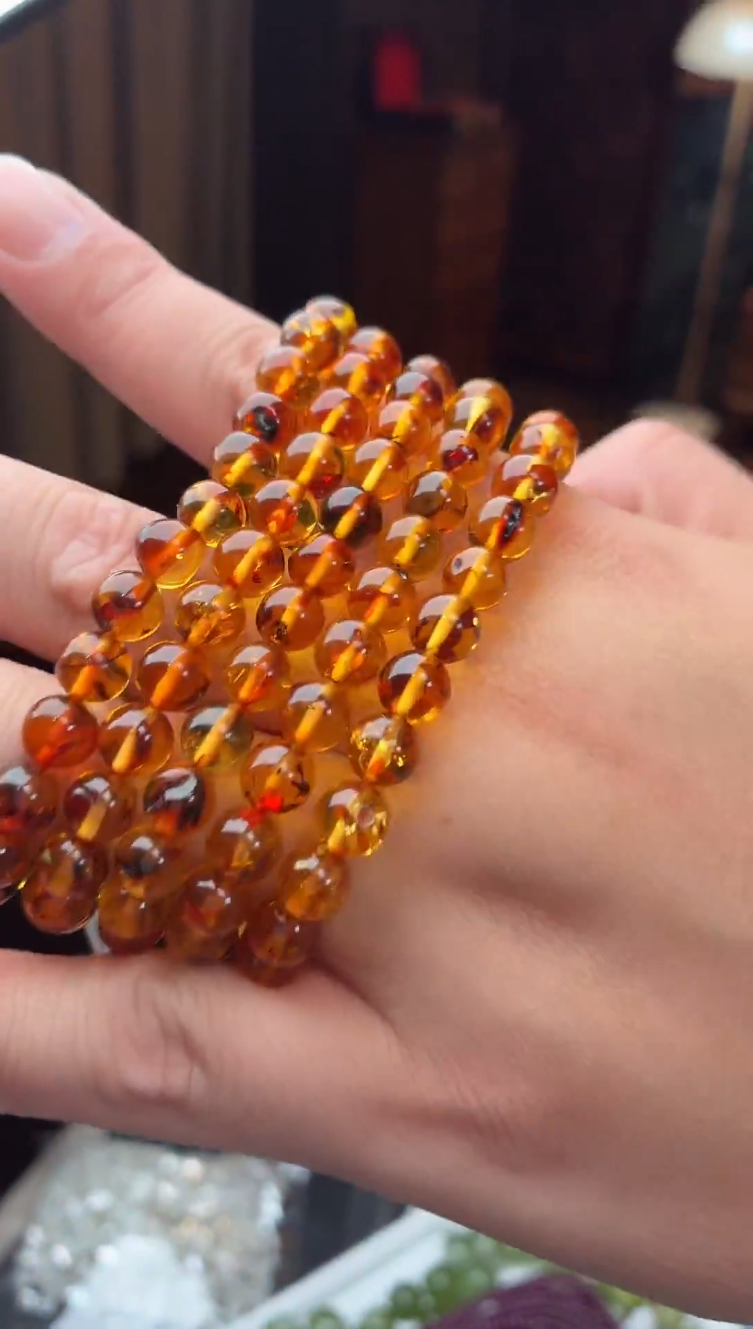 手串琥珀（花珀）未镶嵌4号闪购多样性发一