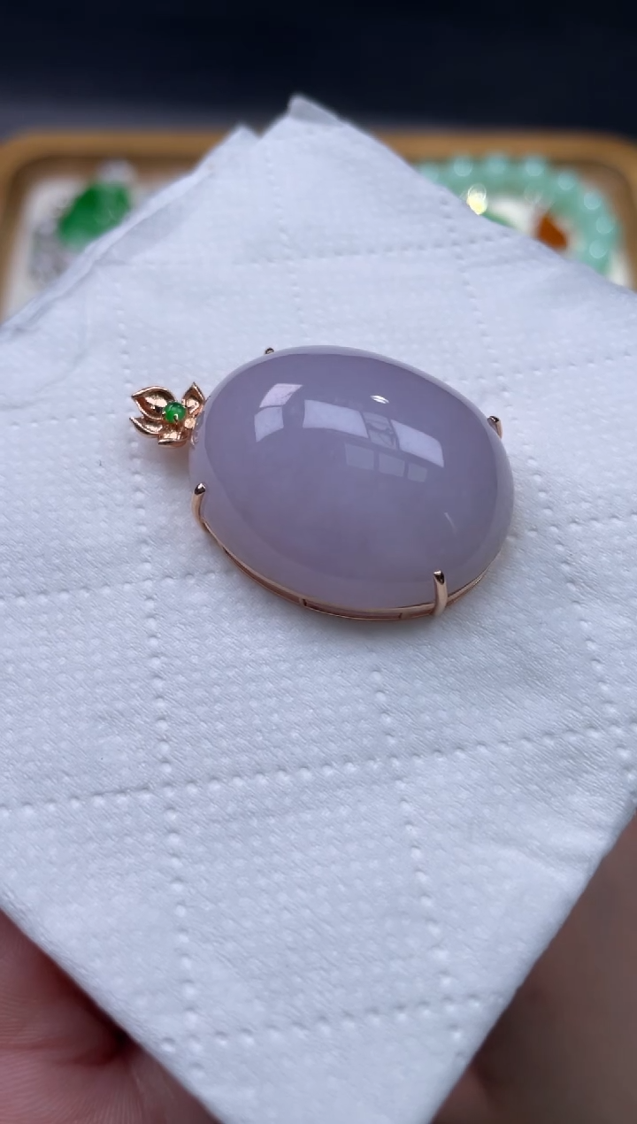 【闪购商品】翡翠颈饰18K金镶嵌124..........