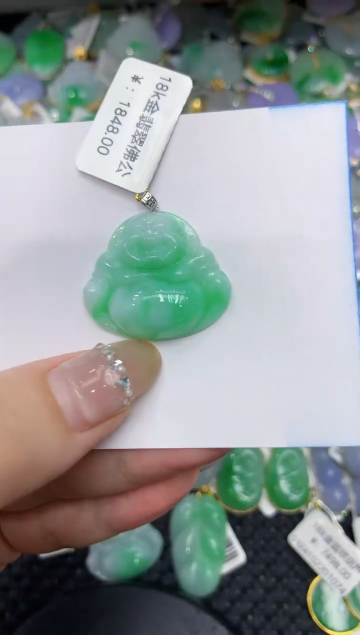 【闪购商品】翡翠颈饰18K金镶嵌222222222