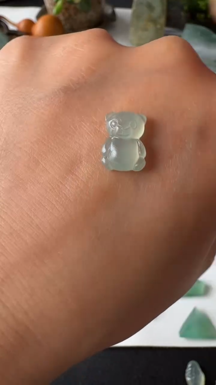 【闪购商品】定制翡翠未镶嵌小熊