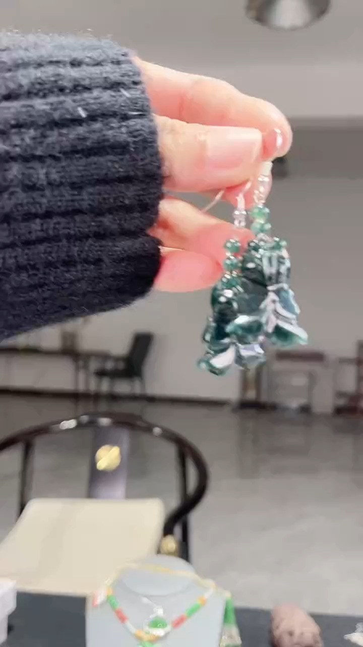 颈饰未镶嵌翡翠翡翠金鱼耳坠