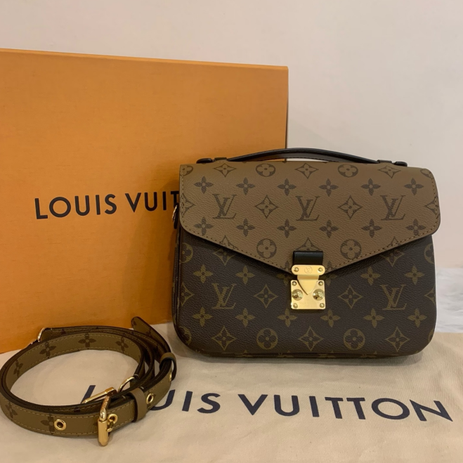 99新 LouisVuitton/路易威登 拼色邮差经典款/单肩斜跨/L