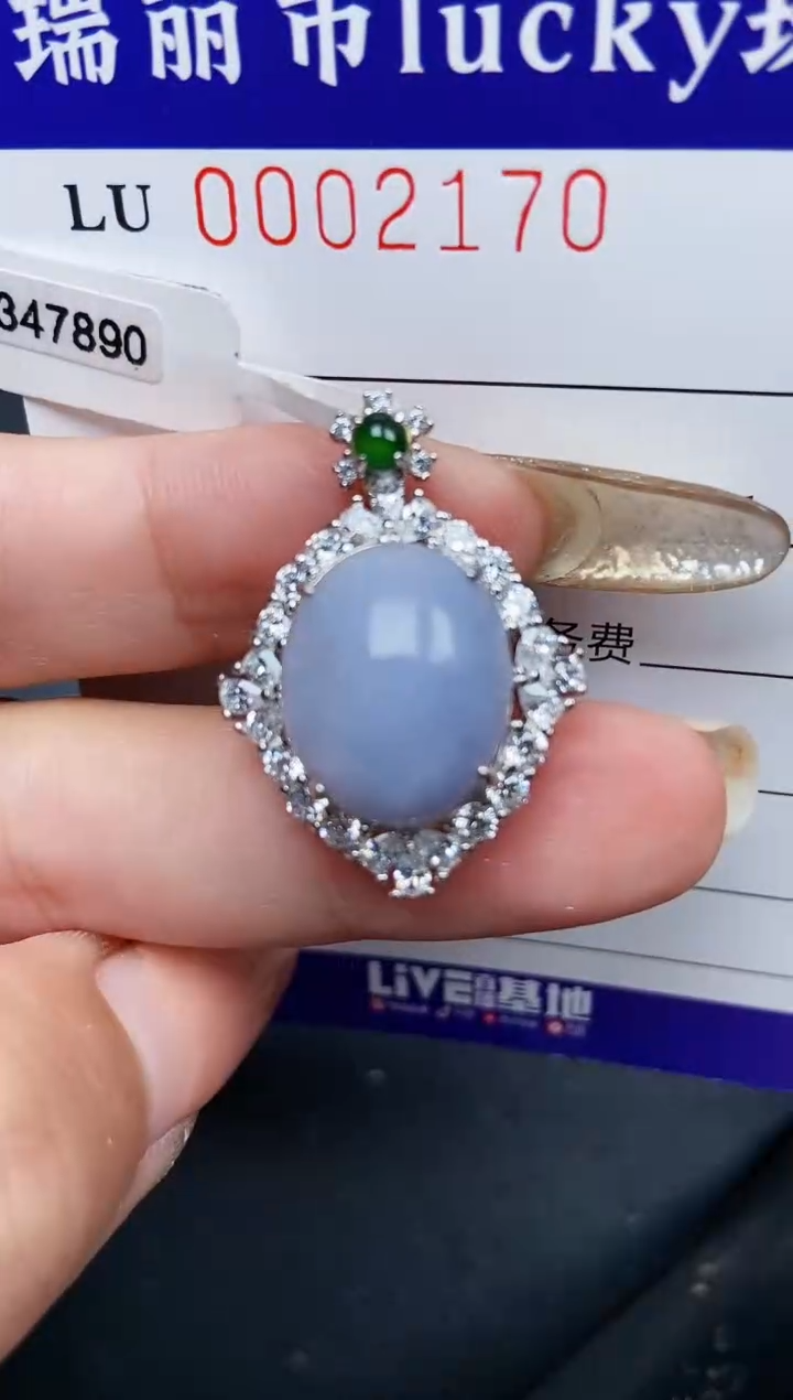 【闪购商品】翡翠颈饰银S925镶嵌2170