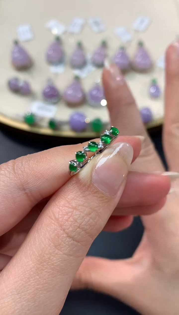 【闪购商品】翡翠戒指18K金镶嵌A24|2980+0