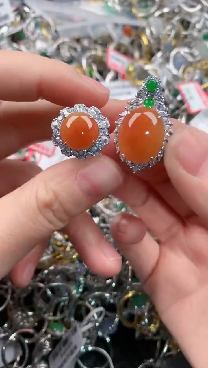 银S925镶嵌戒指翡翠10                  3