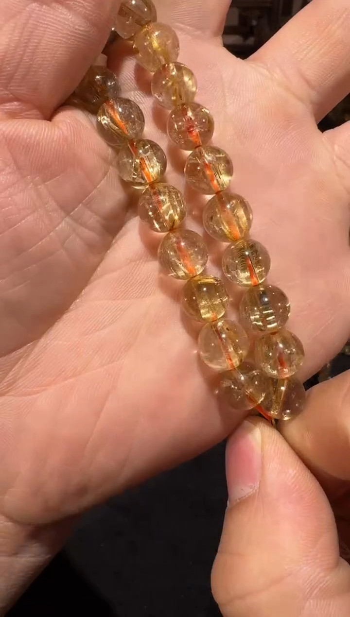 未镶嵌手串发晶SJ-811金发晶