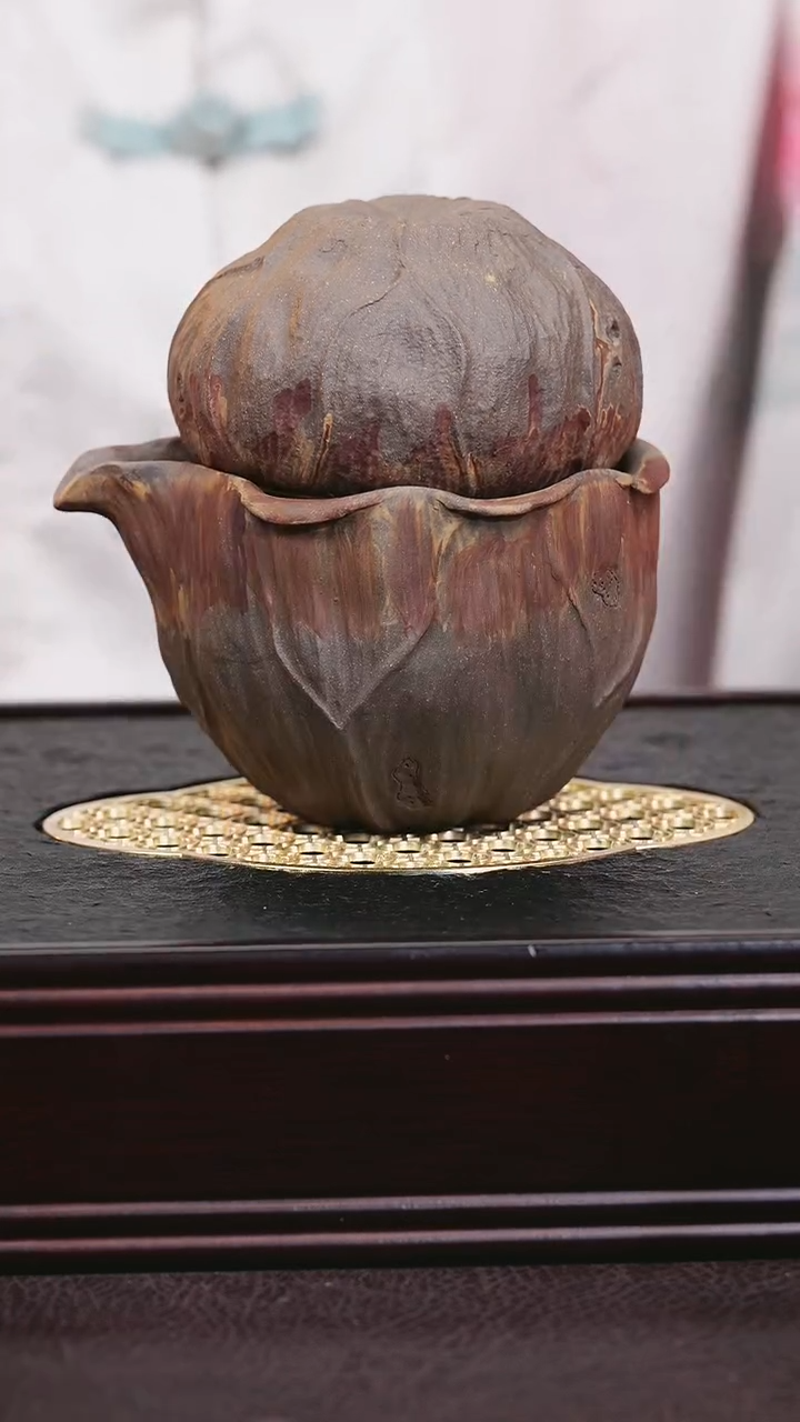 【闪购商品】紫砂手抓壶莲蓬手抓+杯