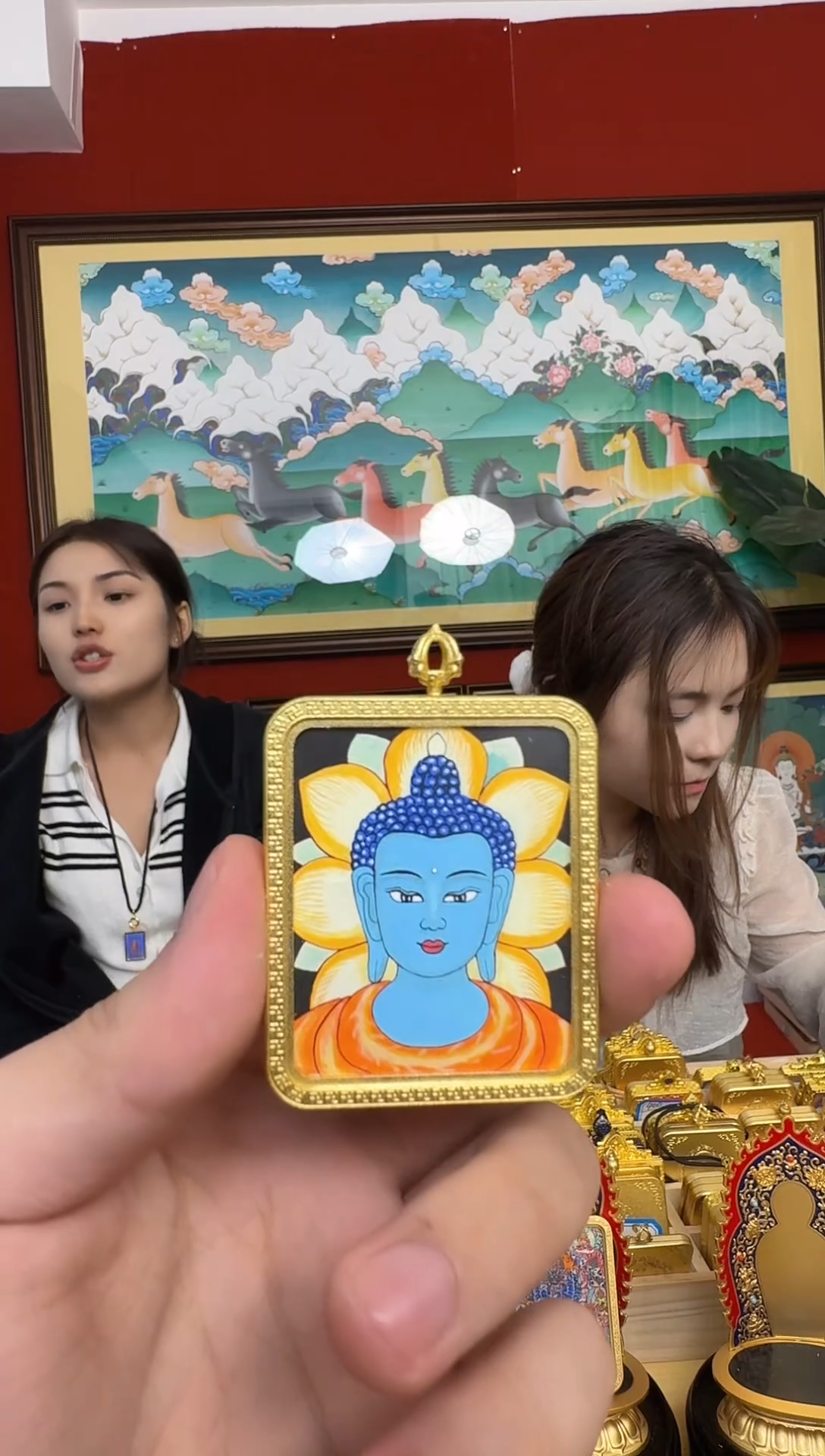 吊坠药老师-热贡纯手绘