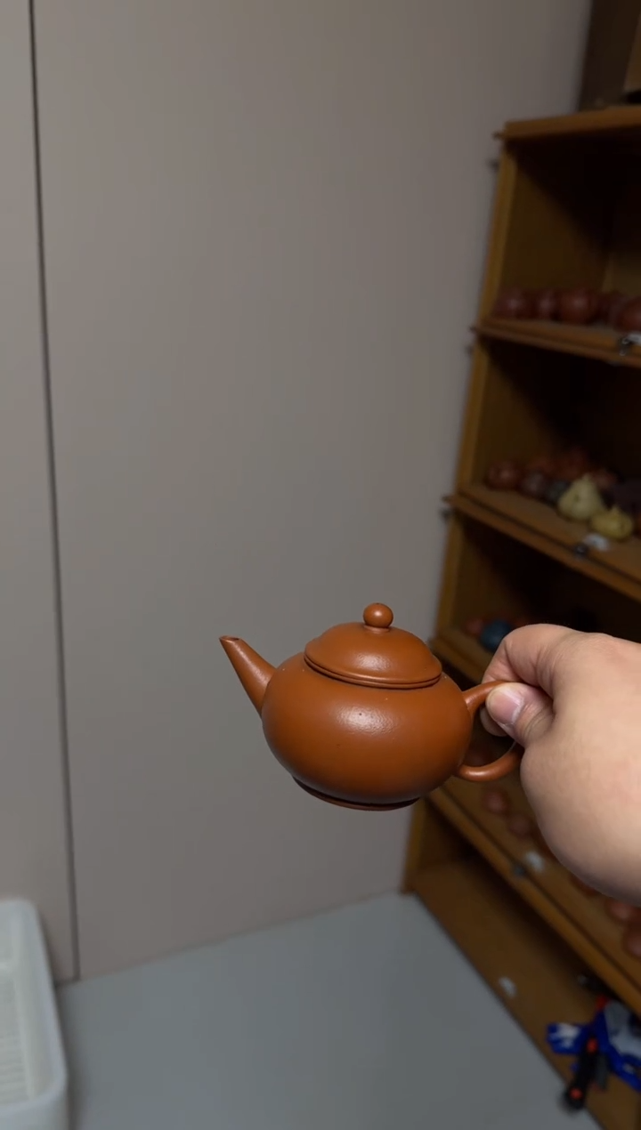 茶壶紫砂朱泥水平壶200CC