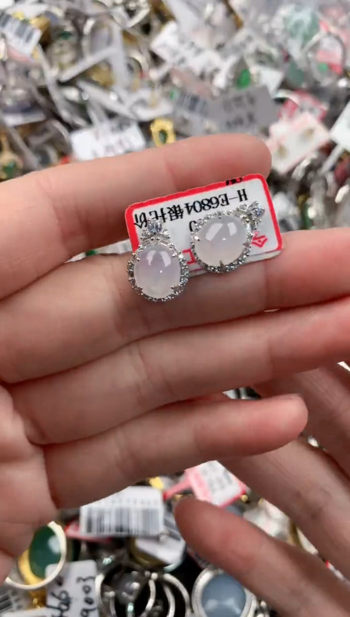 银S925镶嵌戒指翡翠888    9