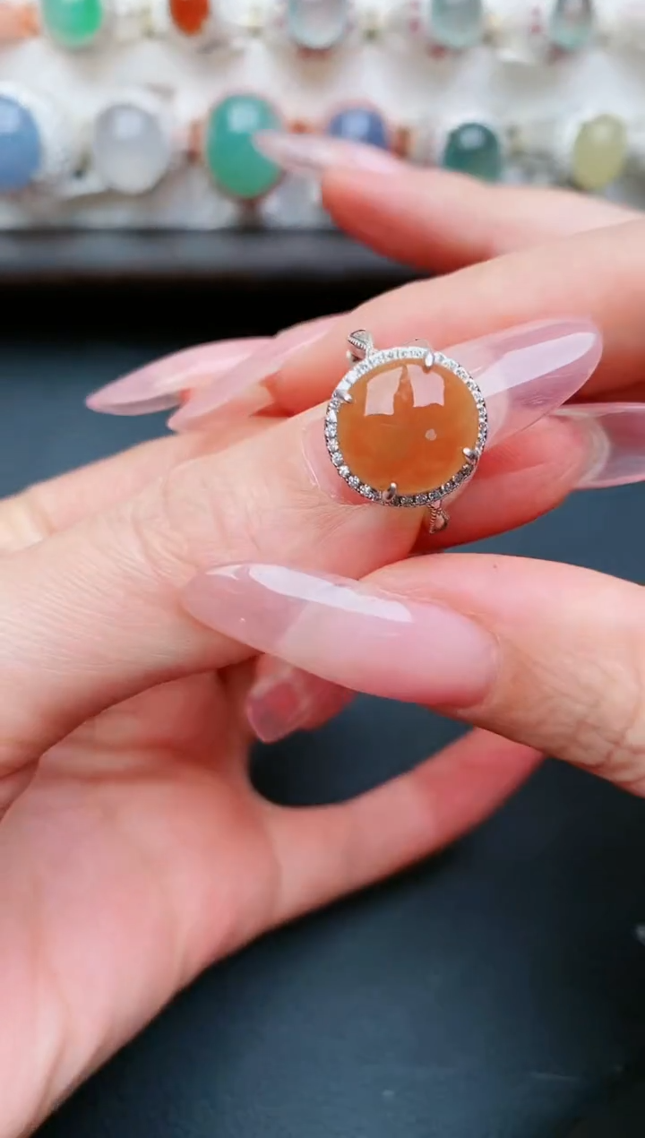 翡翠戒指银S925镶嵌....