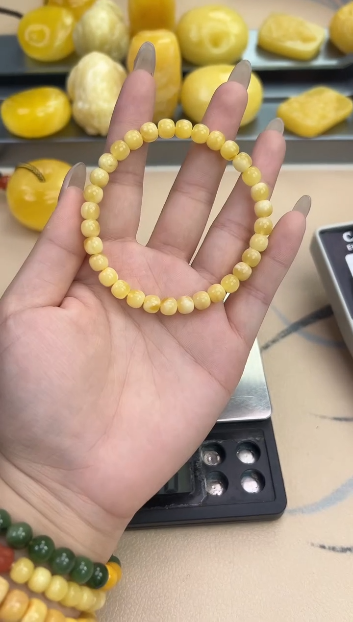裸石琥珀未镶嵌琥珀蜜蜡手串