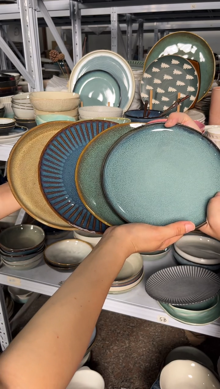 陶瓷外贸尾货瑕疵满20包邮X4 小盘组合