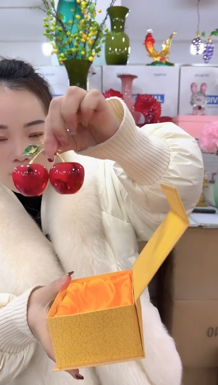 【闪购商品】无铅玻璃迪喜花器-o-早72 樱桃一套