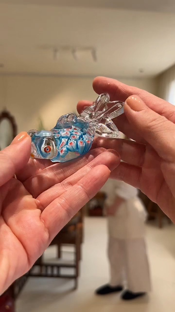 .**o茶道摆件0000金鱼摆件蓝色8098