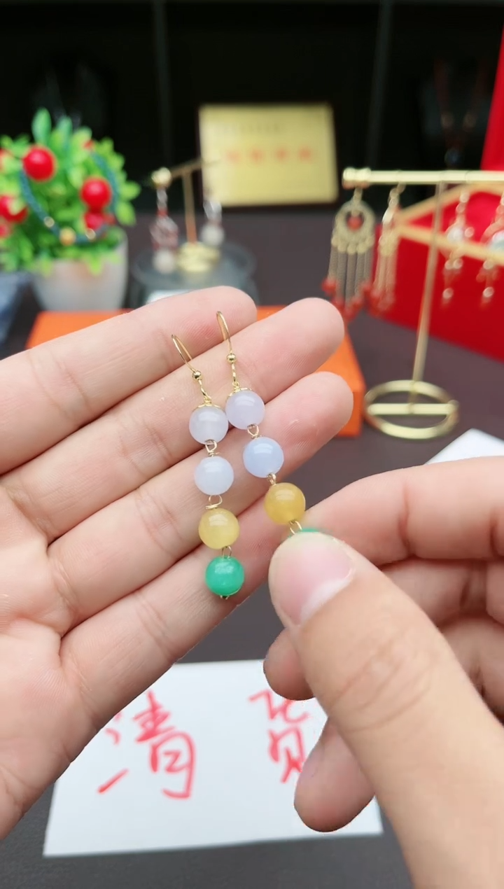 【闪购商品】玛瑙/玉髓耳钉银S925镶嵌508000