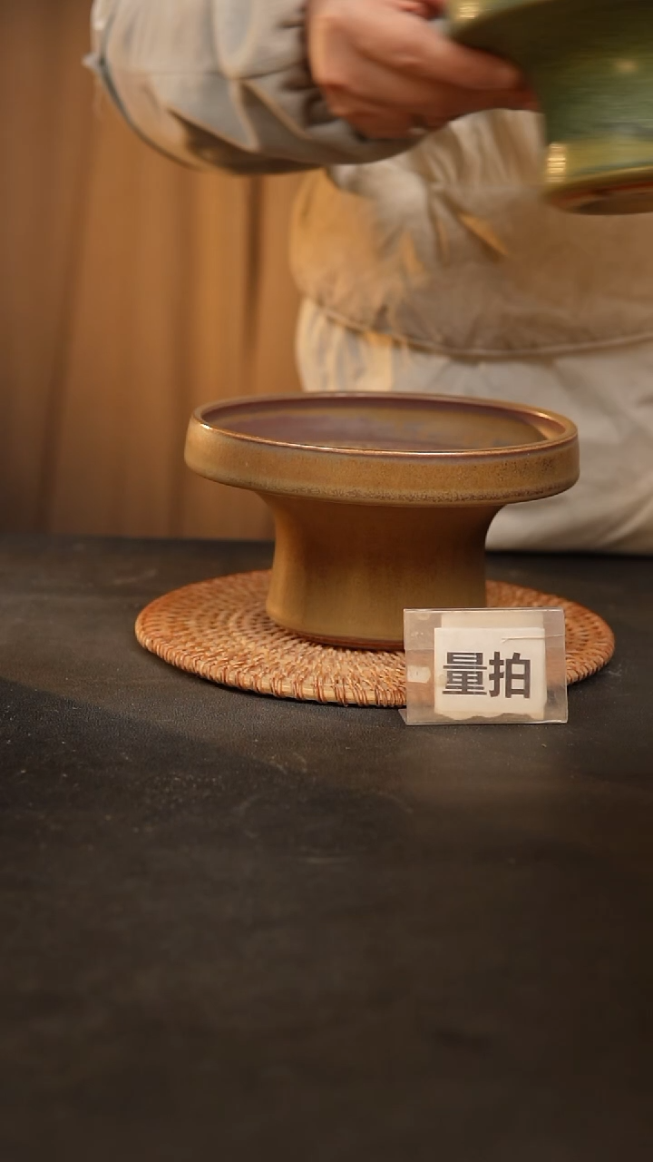 【闪购商品】瓷片泥泥手工花盆口15高9