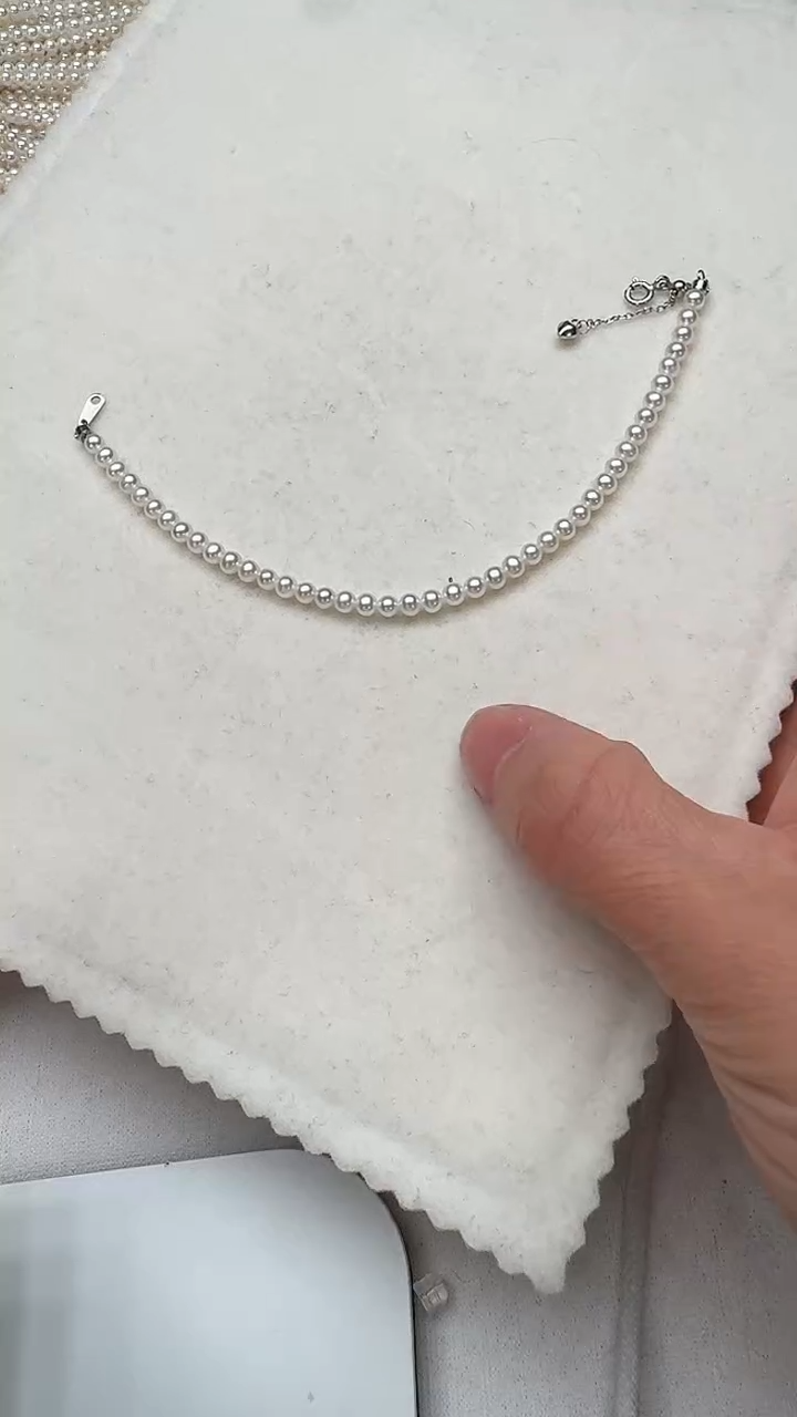 淡水珍珠手绳银S925镶嵌3-4手链