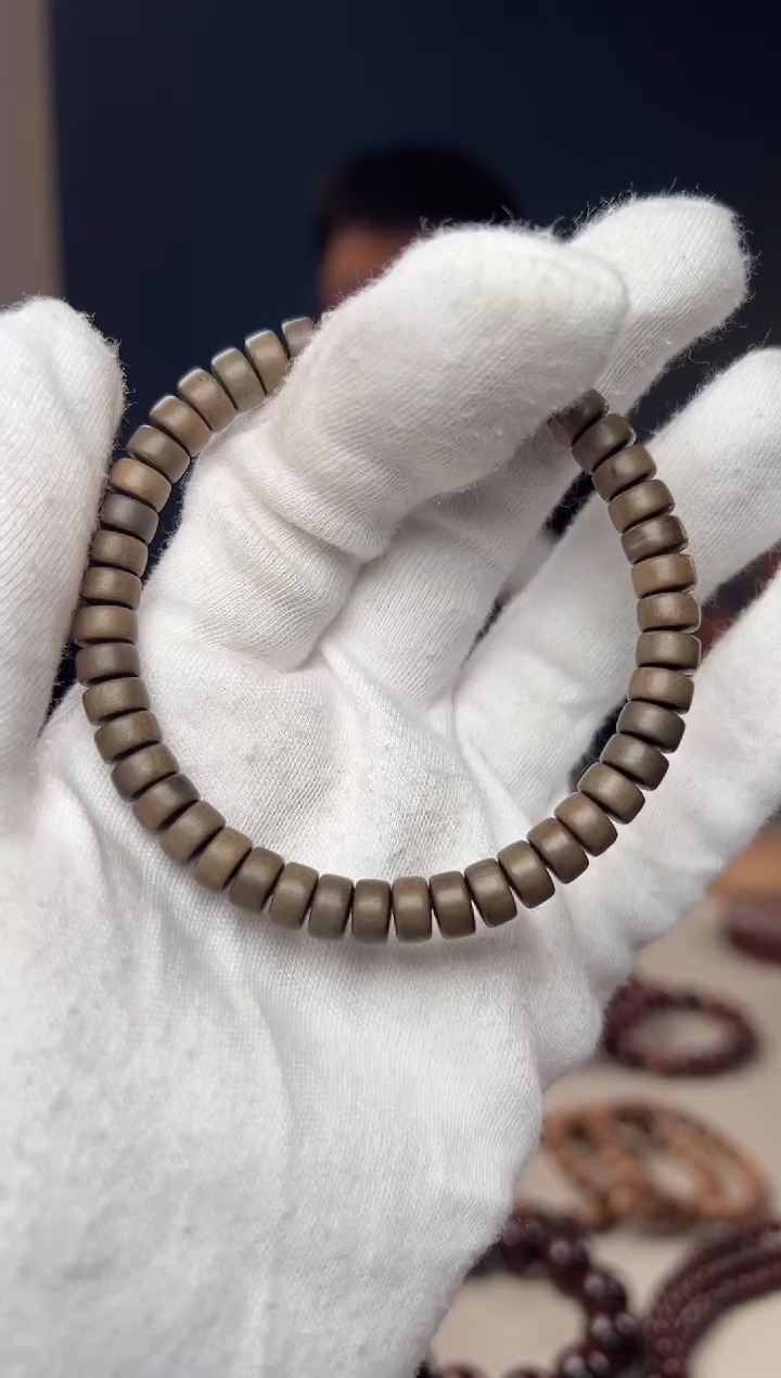 檀香木手串/手链4x7 药片 阴沉老山檀 原汁原味