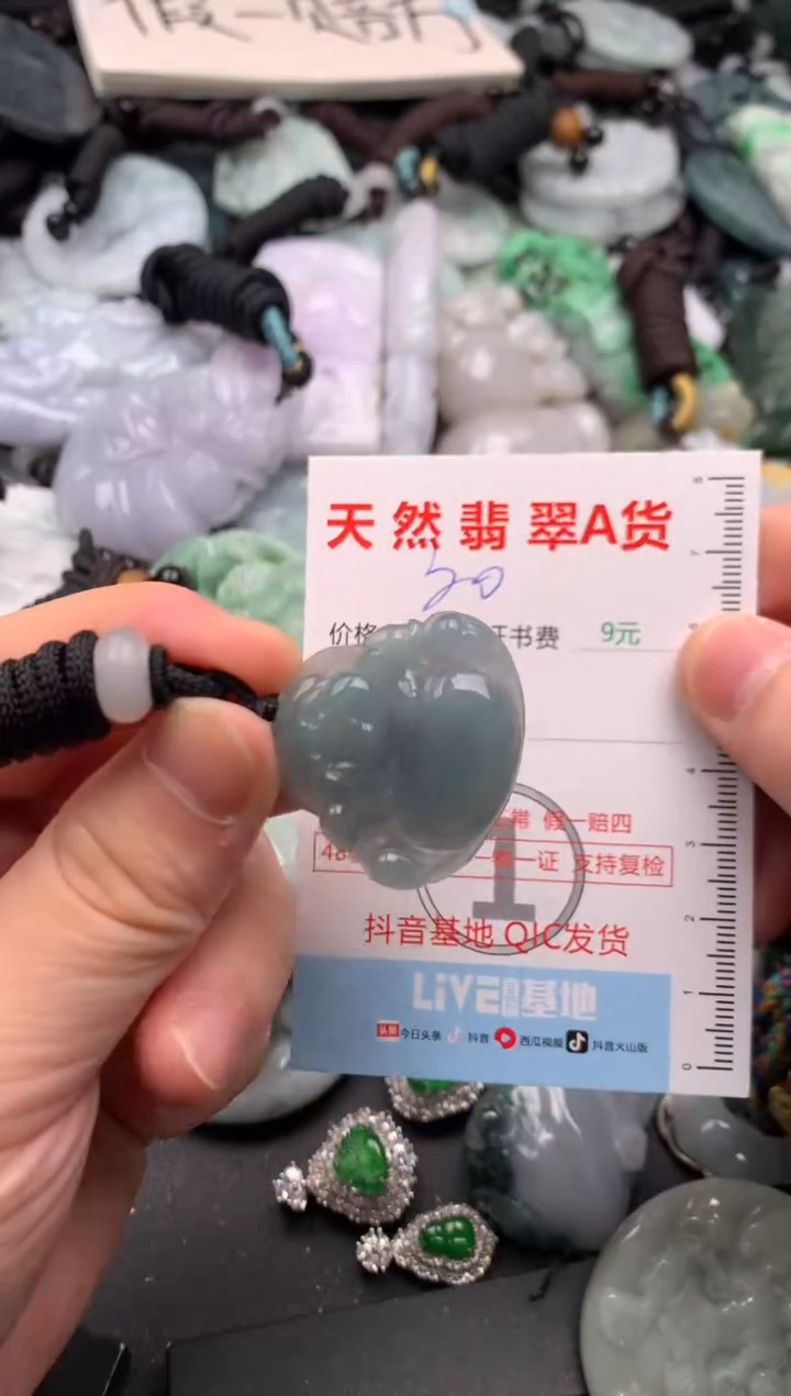 翡翠未镶嵌吊坠(不含链)1
