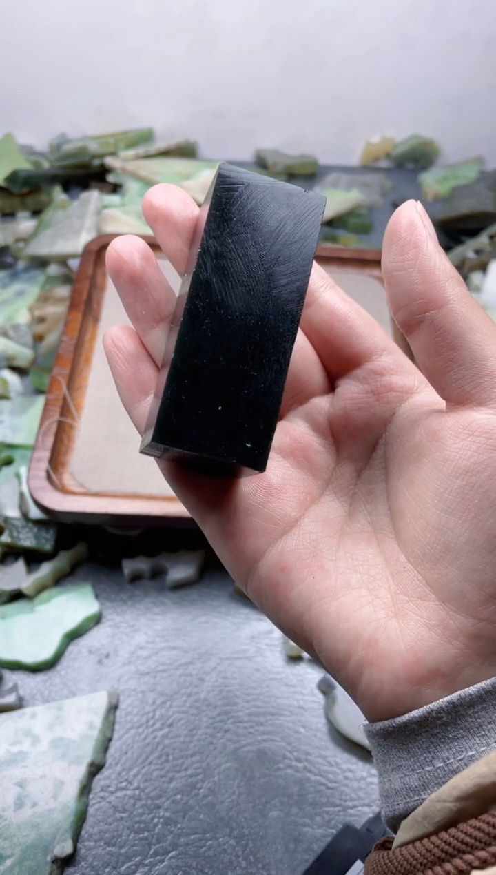 未镶嵌和田玉珠宝半成品青玉未抛光印章