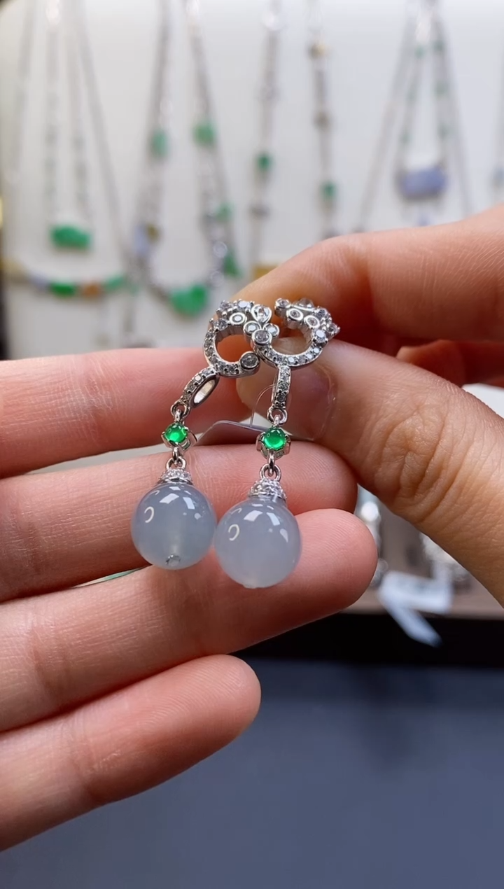 颈饰银S925镶嵌翡翠17748