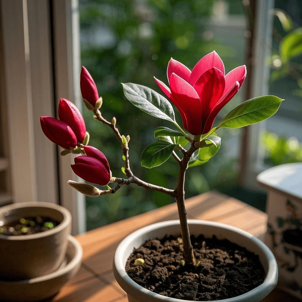 (买一发三）嫁接浓香型玉兰树盆栽室内外庭院阳台耐寒花卉盆栽花卉