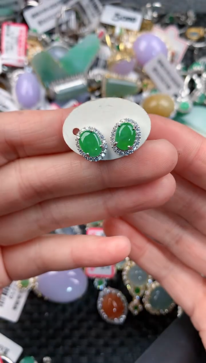 银S925镶嵌戒指翡翠13-13-13     4