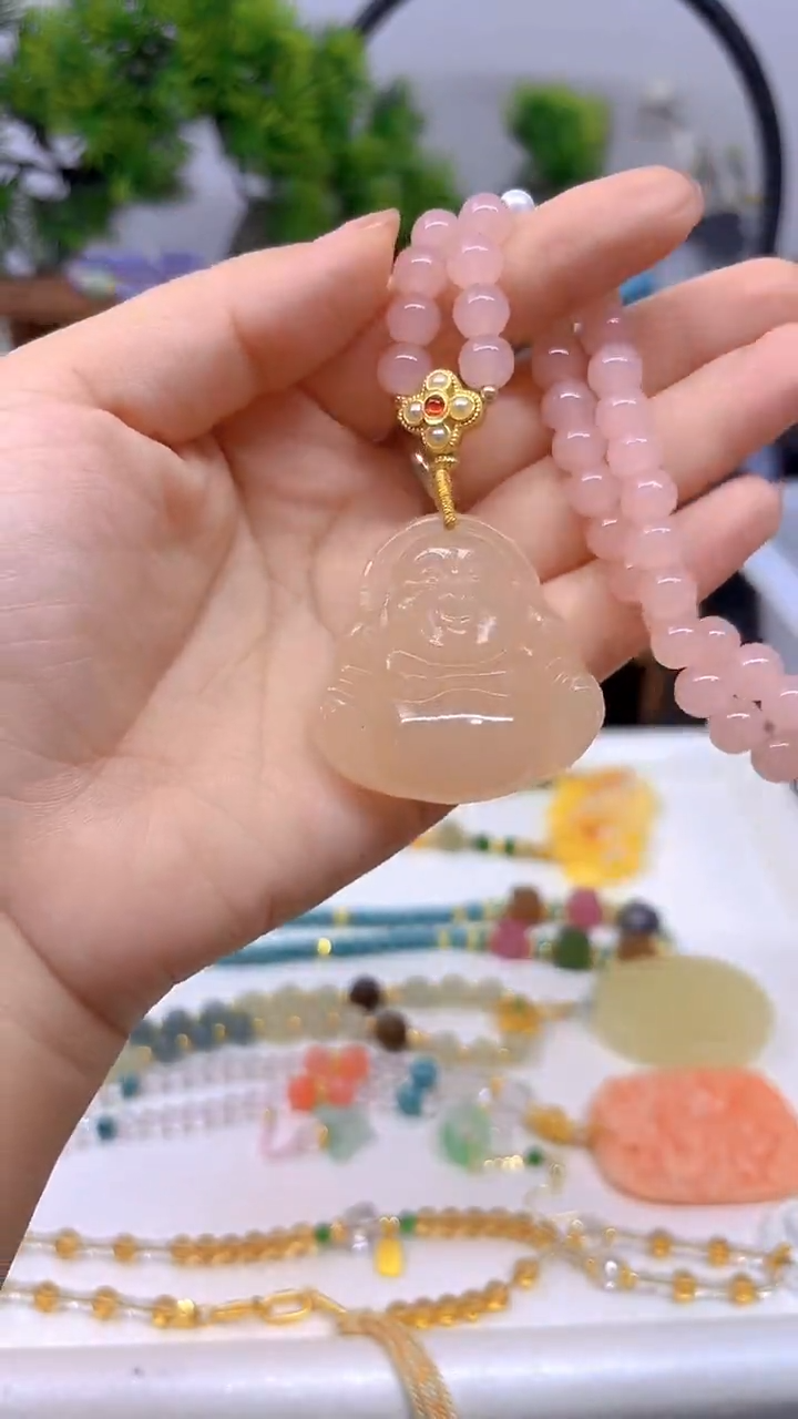 和田玉未镶嵌毛衣链M285