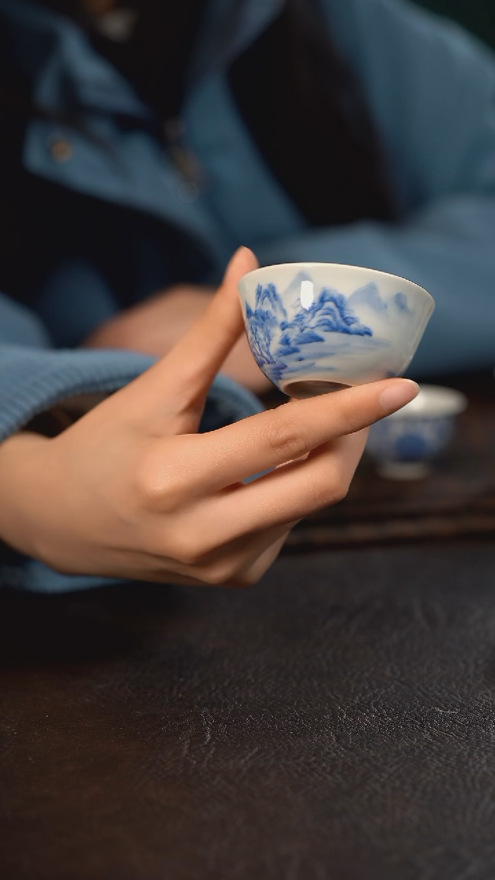 【闪购商品】杯聚澜堂山水小鸡缸杯