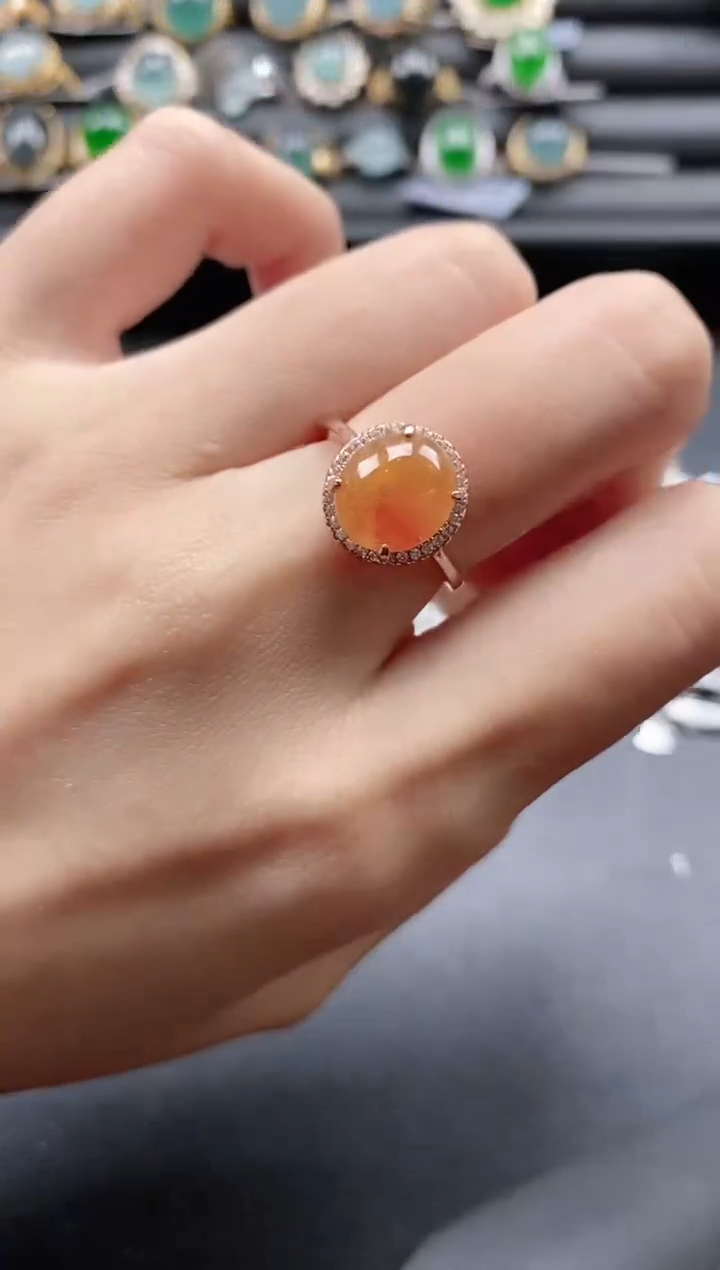 【闪购商品】翡翠戒指银S925镶嵌1111