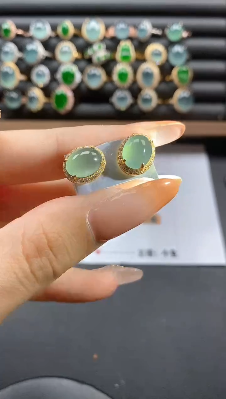 银S925镶嵌戒指翡翠51511