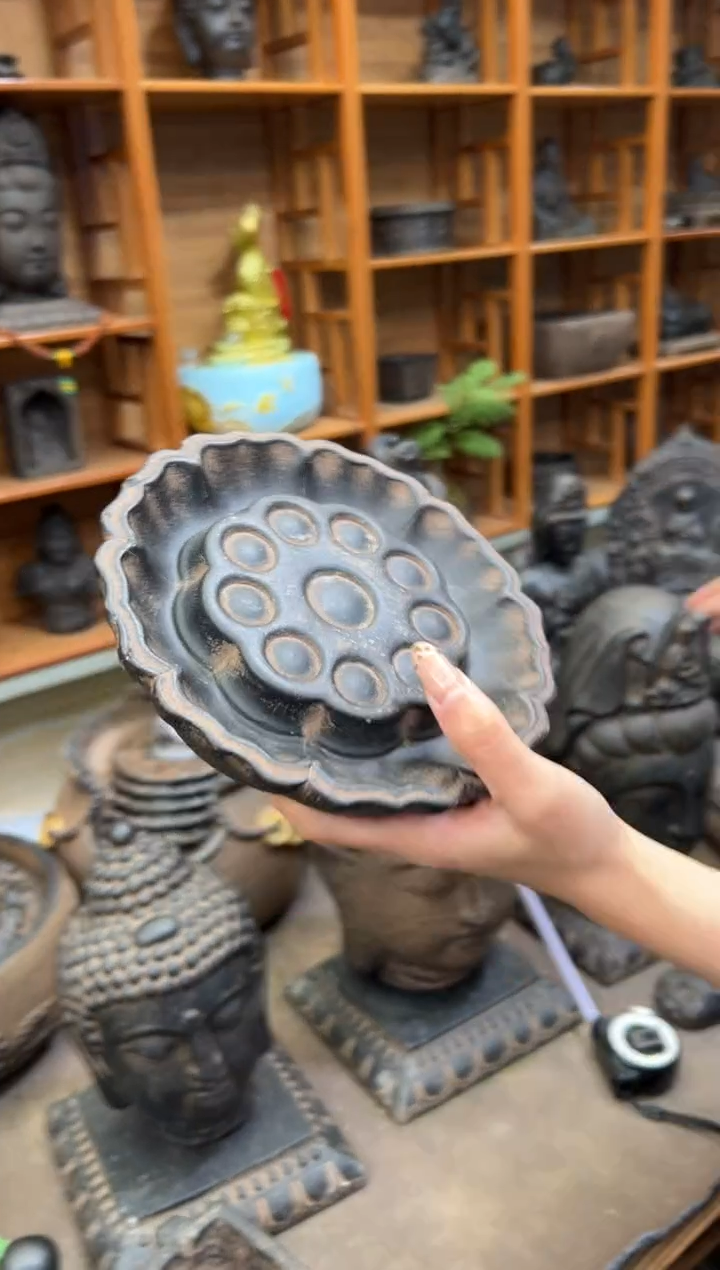 陶土【火山泥】莲蓬壶承